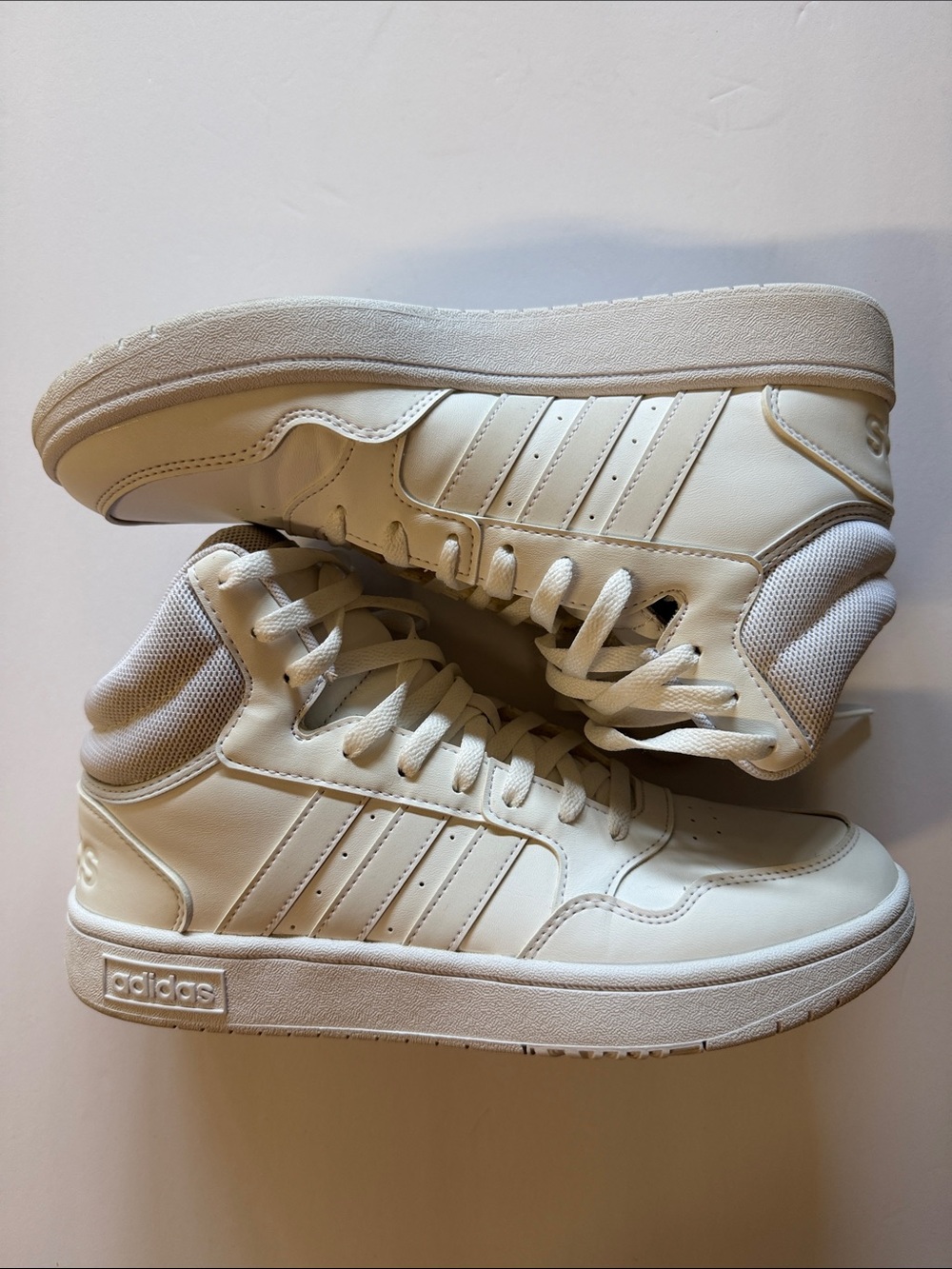 Women’s High-Top Casual Sneakers - Cream size 9.5, Runs big